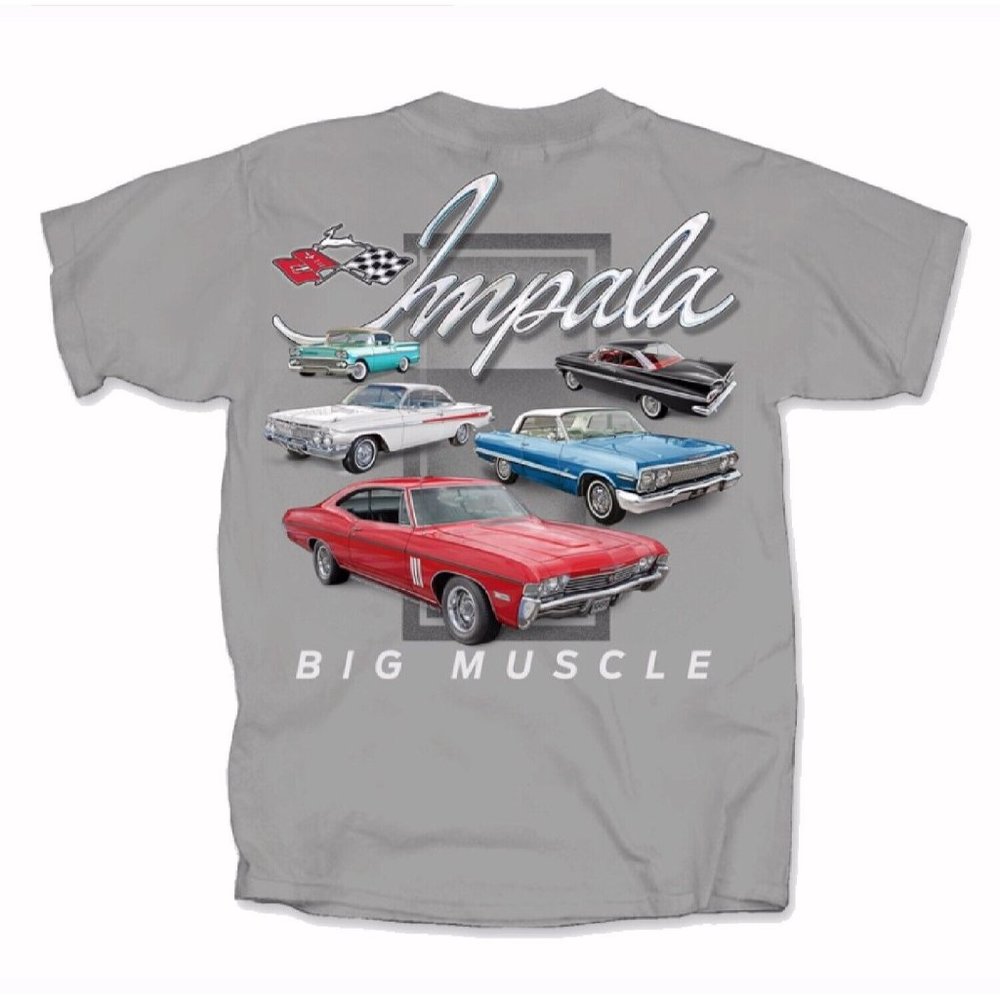 Chevy Chevrolet Impala Big Muscle Short Sleeve T-Shirt - NEW Fast Ship